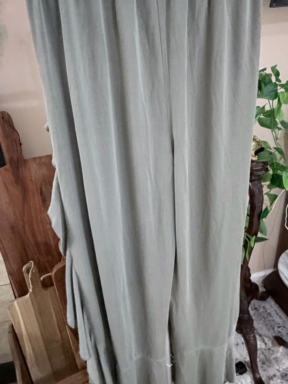 POL Sage Green Wide Leg Ruffle Pants - Picture 4 of 8